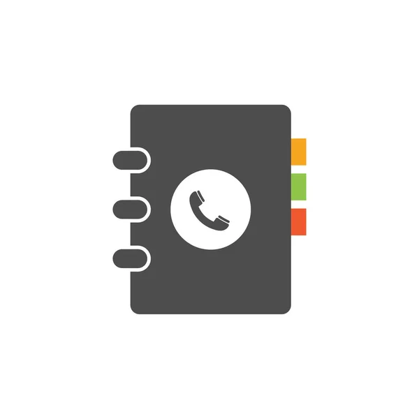 Libro de teléfono icono diseño plantilla vector aislado — Vector de stock