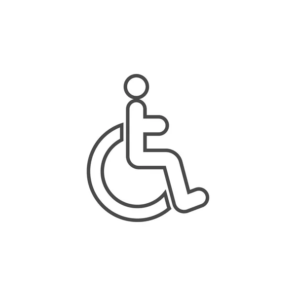 고립 된 장애인된 아이콘 디자인 서식 파일 벡터 — 스톡 벡터