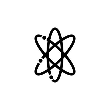 Atom bilim simge tasarım şablonu vektör izole