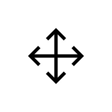 Dört yol simgesi tasarım şablonu vektör izole ok