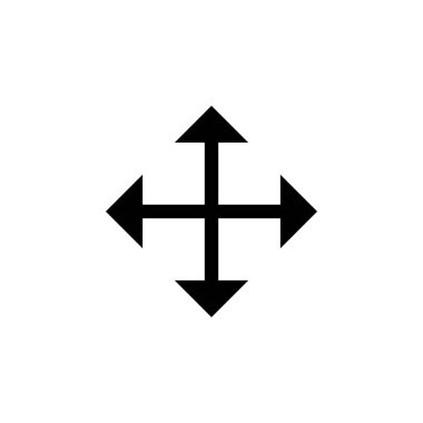 Dört yol simgesi tasarım şablonu vektör izole ok