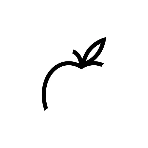 Jabłko owoc ikonę szablon wektor na białym tle — Wektor stockowy