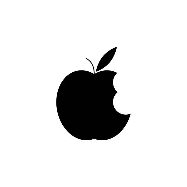Apple fruta icono diseño plantilla vector aislado — Vector de stock