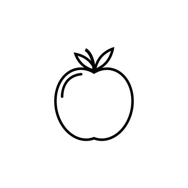 애플 과일 아이콘 디자인 서식 파일 벡터 절연 — 스톡 벡터