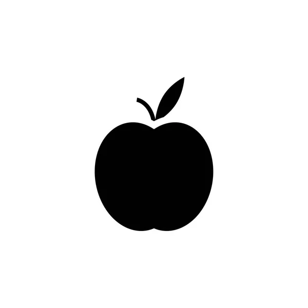 Apple fruta icono diseño plantilla vector aislado — Vector de stock