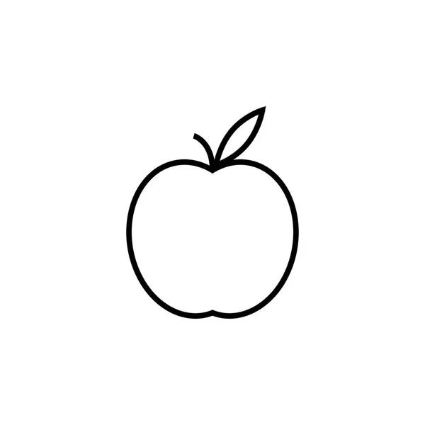 Apple fruta icono diseño plantilla vector aislado — Archivo Imágenes Vectoriales