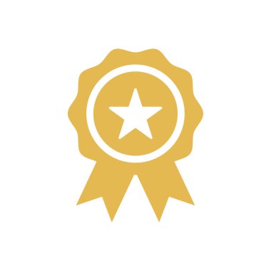 Yıldızlı rozet simge tasarım şablonu vektör