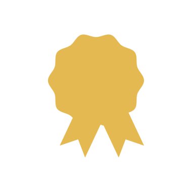 Yıldızlı rozet simge tasarım şablonu vektör