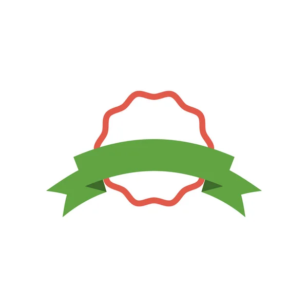 Modèle de conception d'icône de badge ruban vecteur — Image vectorielle