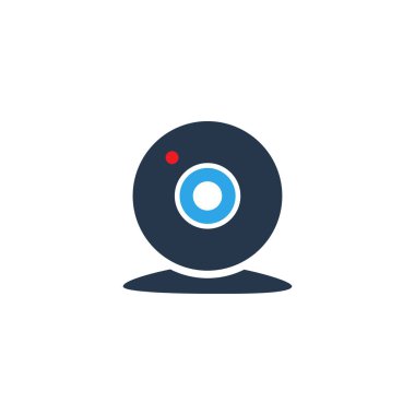 Web kamerası simgesi tasarım şablonu vektör izole