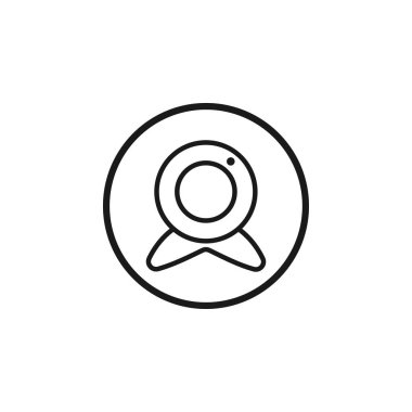 Web kamerası simgesi tasarım şablonu vektör izole