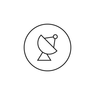 Uydu simgesi tasarım şablonu vektör izole