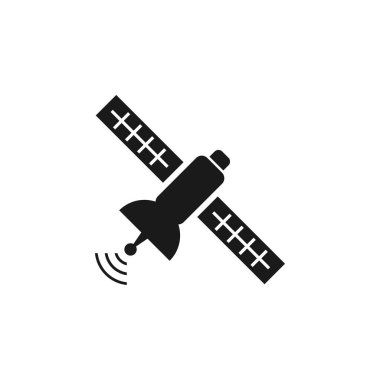 Uydu simgesi tasarım şablonu vektör izole