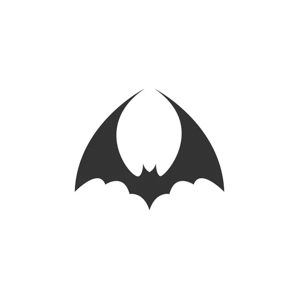 Bat zwierząt ikonę szablon wektor na białym tle — Wektor stockowy