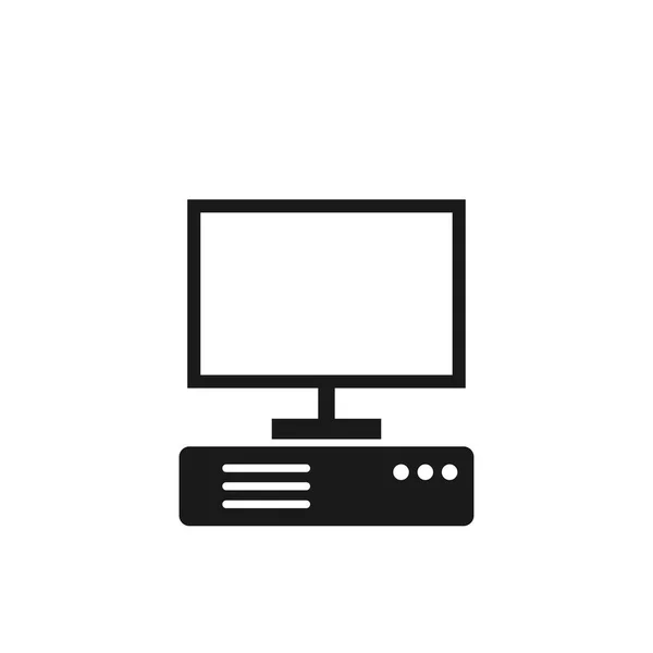 Monitor PC Icon Design Template Vektor isoliert — Stockvektor