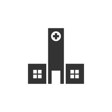 Hastane simgesi tasarım şablonu vektör izole