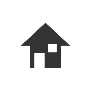 Ev simgesi tasarım şablonu vektörü izole edildi