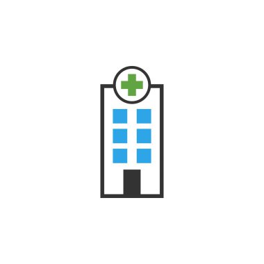 Hastane simgesi tasarım şablonu vektör izole