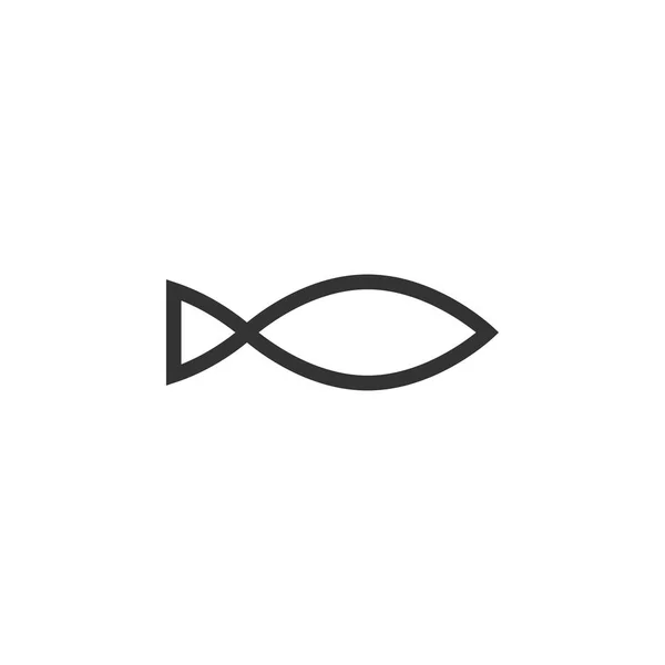 Modèle de conception d'icône de menu poisson vecteur isolé — Image vectorielle