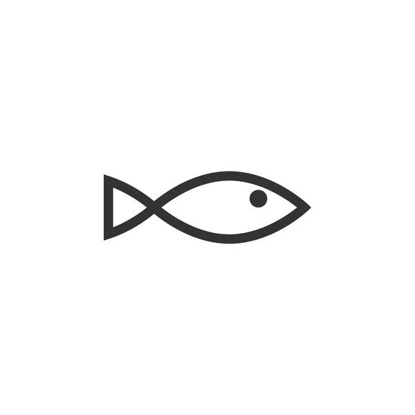 Modèle de conception d'icône de menu poisson vecteur isolé — Image vectorielle