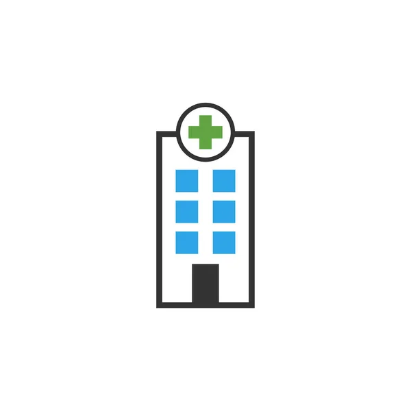 Hospital icono diseño plantilla vector aislado — Archivo Imágenes Vectoriales