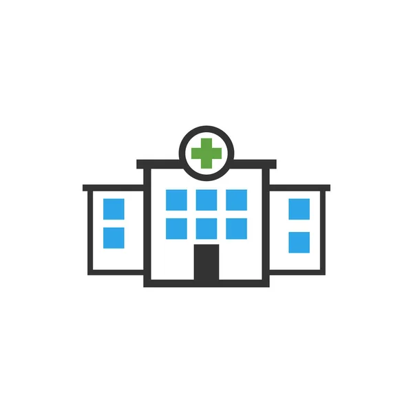 Hospital icono diseño plantilla vector aislado — Vector de stock