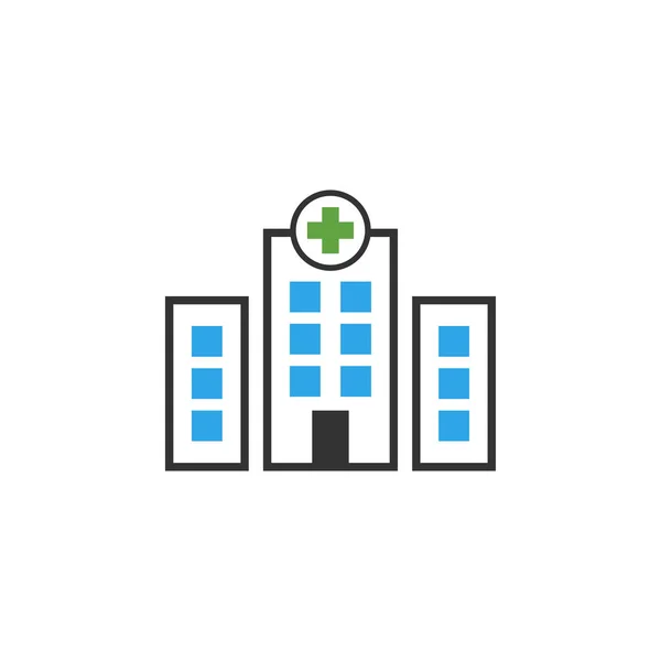 Modello di icona dell'ospedale vettoriale isolato — Vettoriale Stock