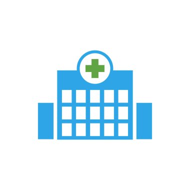 Hastane simgesi tasarım şablonu vektör izole