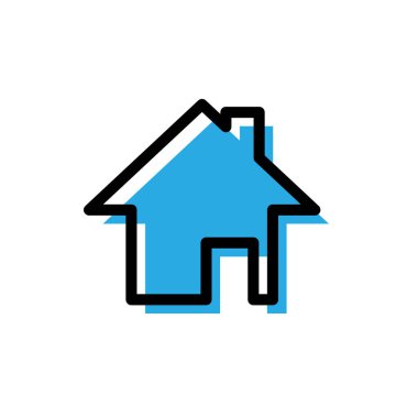 Ev simgesi tasarım şablonu vektörü izole edildi