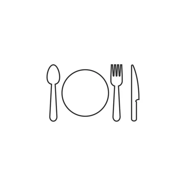 Cutlery icon design template vector isolated — Stock Vector