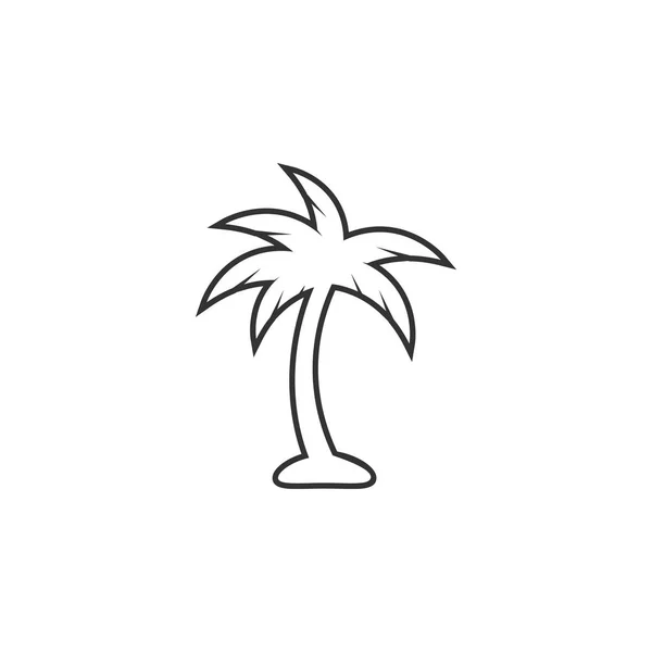 Palmiye ağacı simgesi tasarım şablonu vektör izole — Stok Vektör
