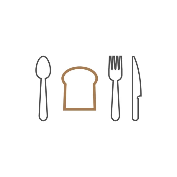 Cutlery icon design template vector isolated — Stock Vector