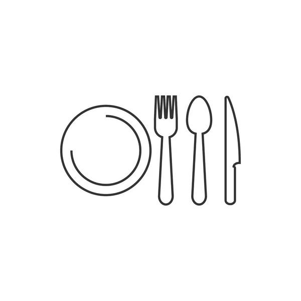 Cutlery icon design template vector isolated — Stock Vector