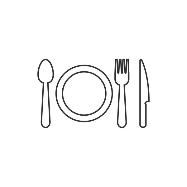 Cutlery icon design template vector isolated — Stock Vector