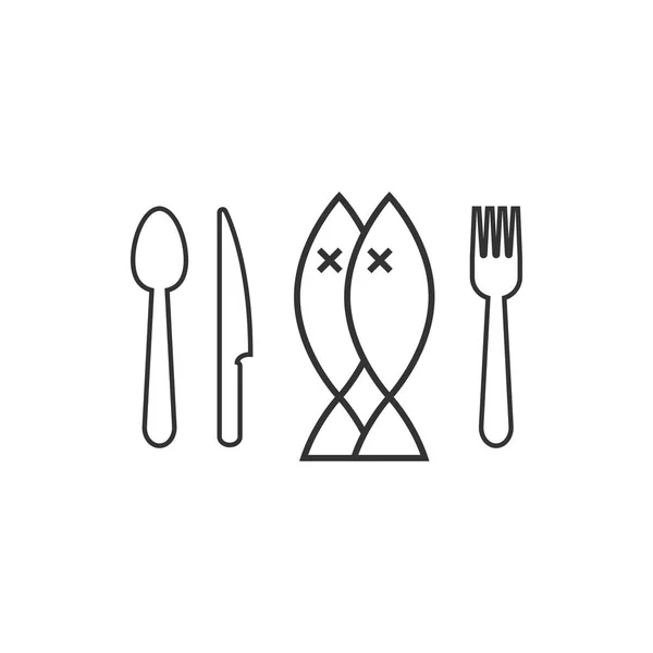 Cutlery icon design template vector isolated — Stock Vector