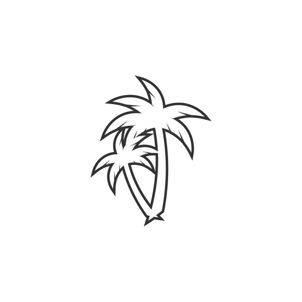 Palm tree icon design modello vettoriale isolato — Vettoriale Stock