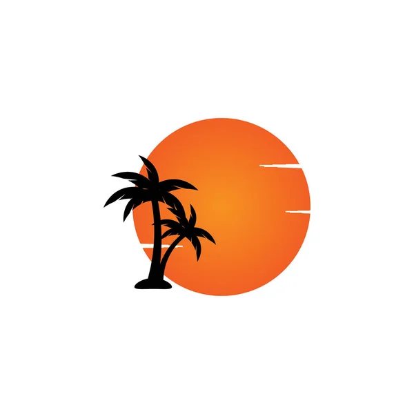 Palm tree icon design modello vettoriale isolato — Vettoriale Stock