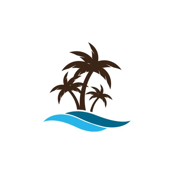 Palm boom pictogram ontwerp sjabloon vector geïsoleerd — Stockvector