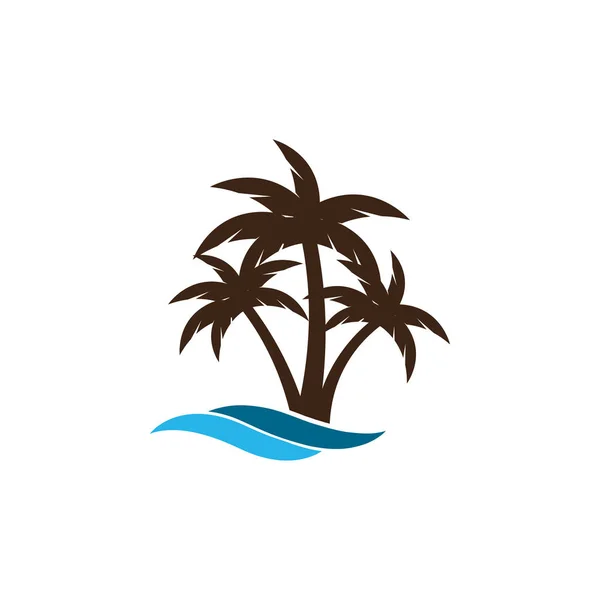 Palm boom pictogram ontwerp sjabloon vector geïsoleerd — Stockvector