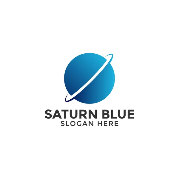 Saturn logo design template vektor isoliert — Stockvektor