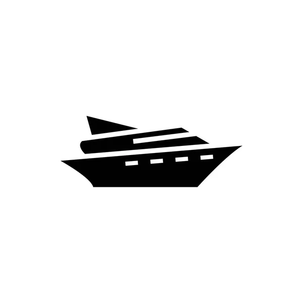 Изолированный вектор шаблона иконки яхты — стоковый вектор
