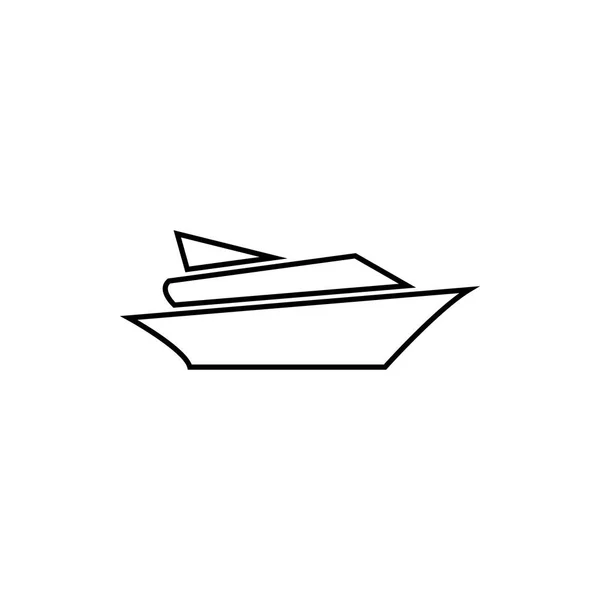 Yacht icona modello di progettazione vettoriale isolato — Vettoriale Stock