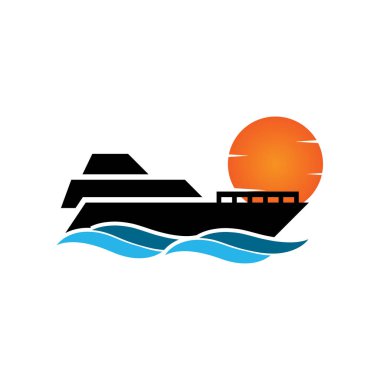 Yat simgesi tasarım şablonu vektör izole