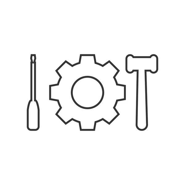Outils icône modèle de conception vecteur isolé — Image vectorielle