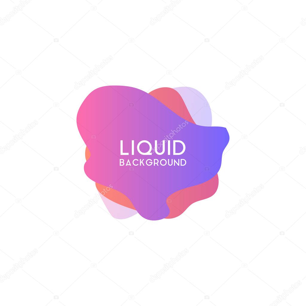 Abstract modern graphic design element. Colorful gradient with liquid shapes
