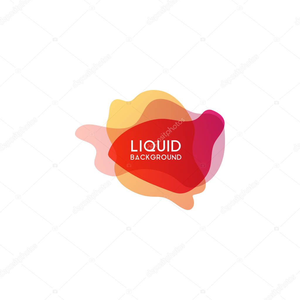 Abstract modern graphic design element. Colorful gradient with liquid shapes.