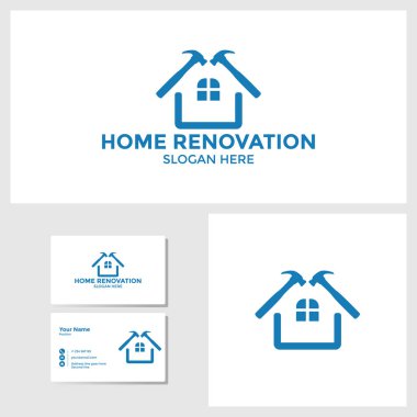 Ev geliştirme logo tasarım ilham kartvizit mockup ile