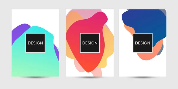 Σχεδιασμός Εξωφύλλου αφηρημένη ρευστό γραφικά αφίσα ή βιβλίο. Έντονα ντεγκραντέ χρώμα. — Διανυσματικό Αρχείο