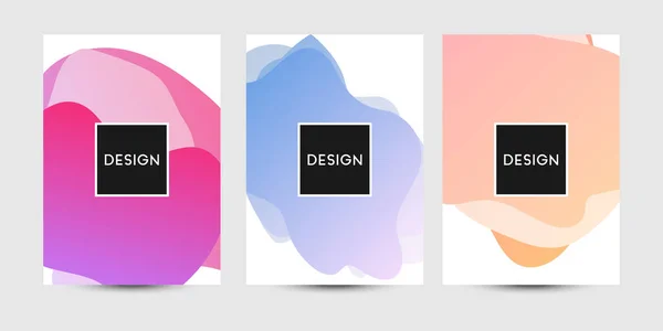 Abstracte fluid afbeeldingen van poster of boek omslag voor ontwerpen. Levendige kleur voor de kleurovergang. — Stockvector