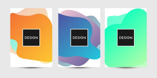 Abstracte fluid afbeeldingen van poster of boek omslag voor ontwerpen. Levendige kleur voor de kleurovergang. — Stockvector